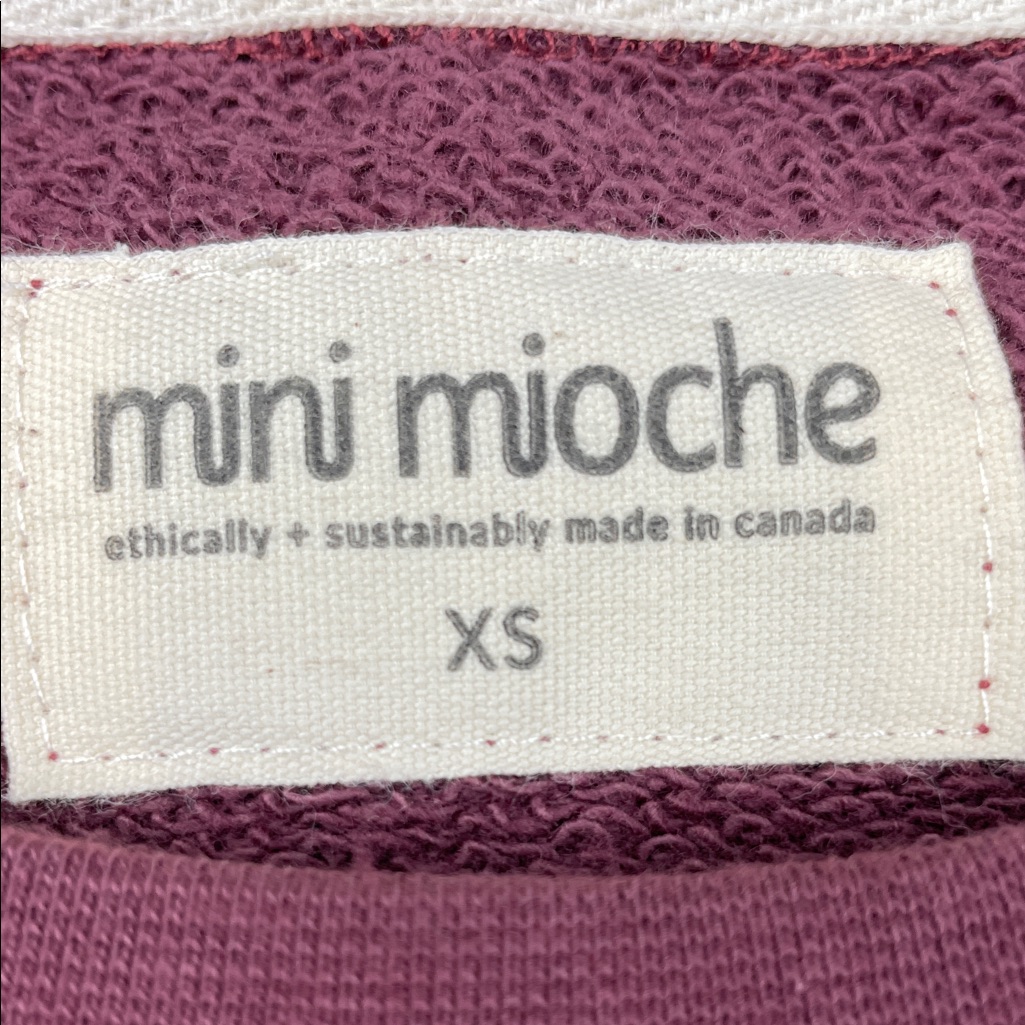 New Mini Mioche Xs Womens Purple 100% Organic Cotton Sweatshirt "Made Of Magic" — image 5 of 8